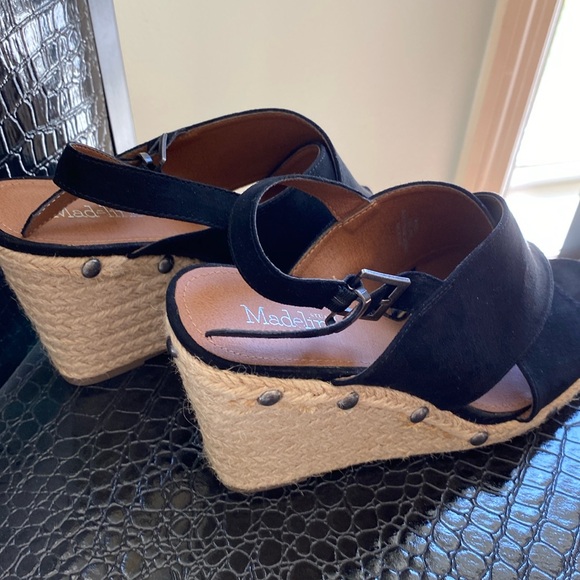 EUC Madeline Stuart espadrille wedge heel sandals - Picture 3 of 15